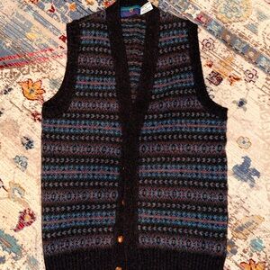 Men's Striped Wool Vest